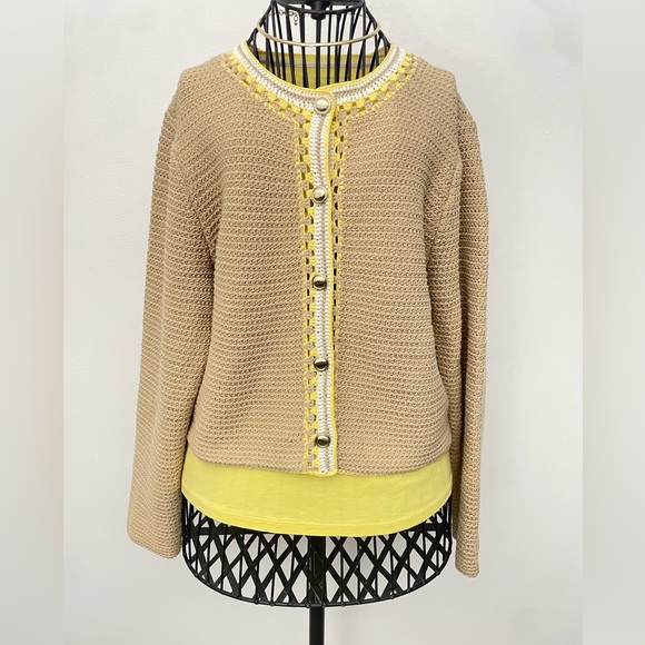 ANN TAYLOR crochet cardigan size L - Picture 4 of 12